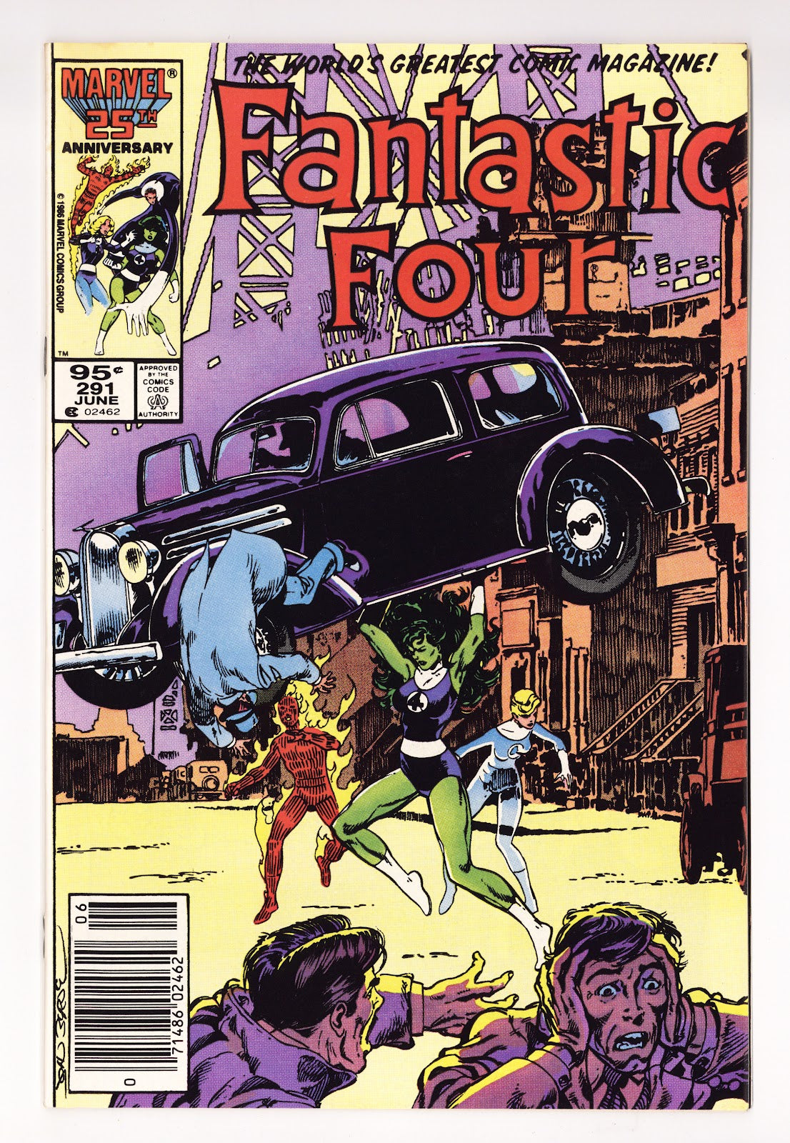 Fantastic Four Vol 1 291 Mid Grade (1986) Canadian Price Variant 