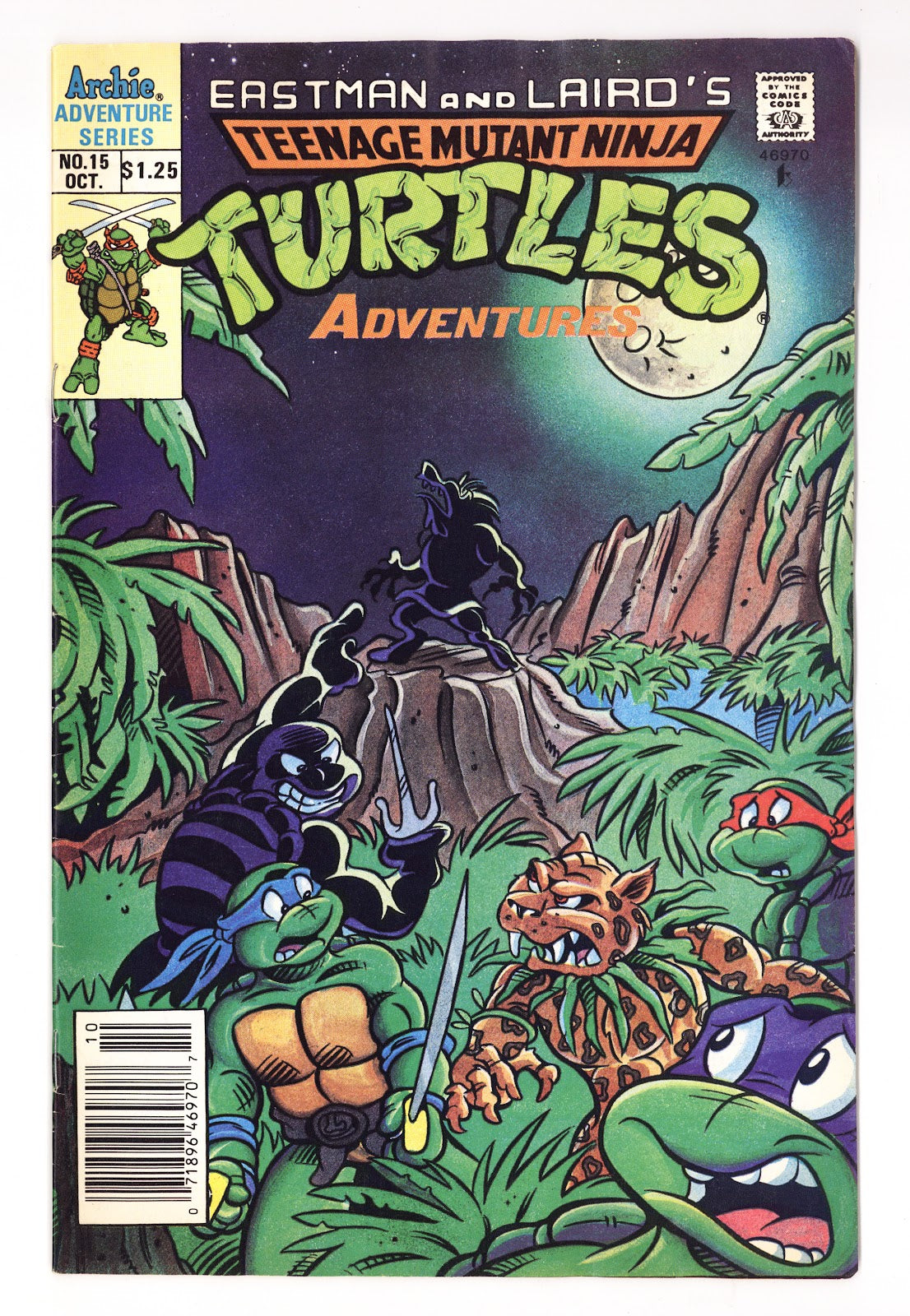 Teenage Mutant Ninja Turtles Adventures Vol 2 15  Low Grade   (1990)   Canadian  