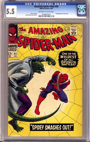 The Amazing Spider-Man Vol 1 45 CGC 5.5 (FN-)   (1967)