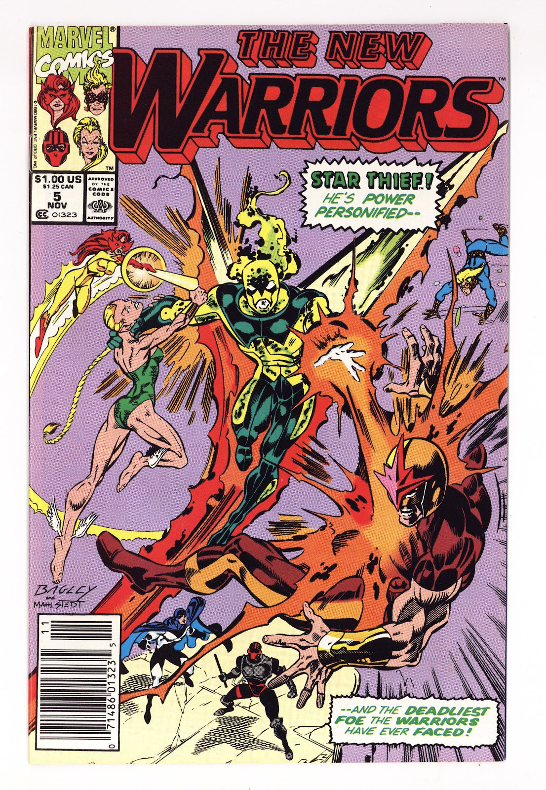 The New Warriors Vol 1 5 High Grade (1990) Newsstand 