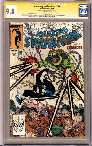 The Amazing Spider-Man Vol 1 299 CGC 9.8 (NM/M)   (1988)     Signed x1 Cover Todd McFarlane