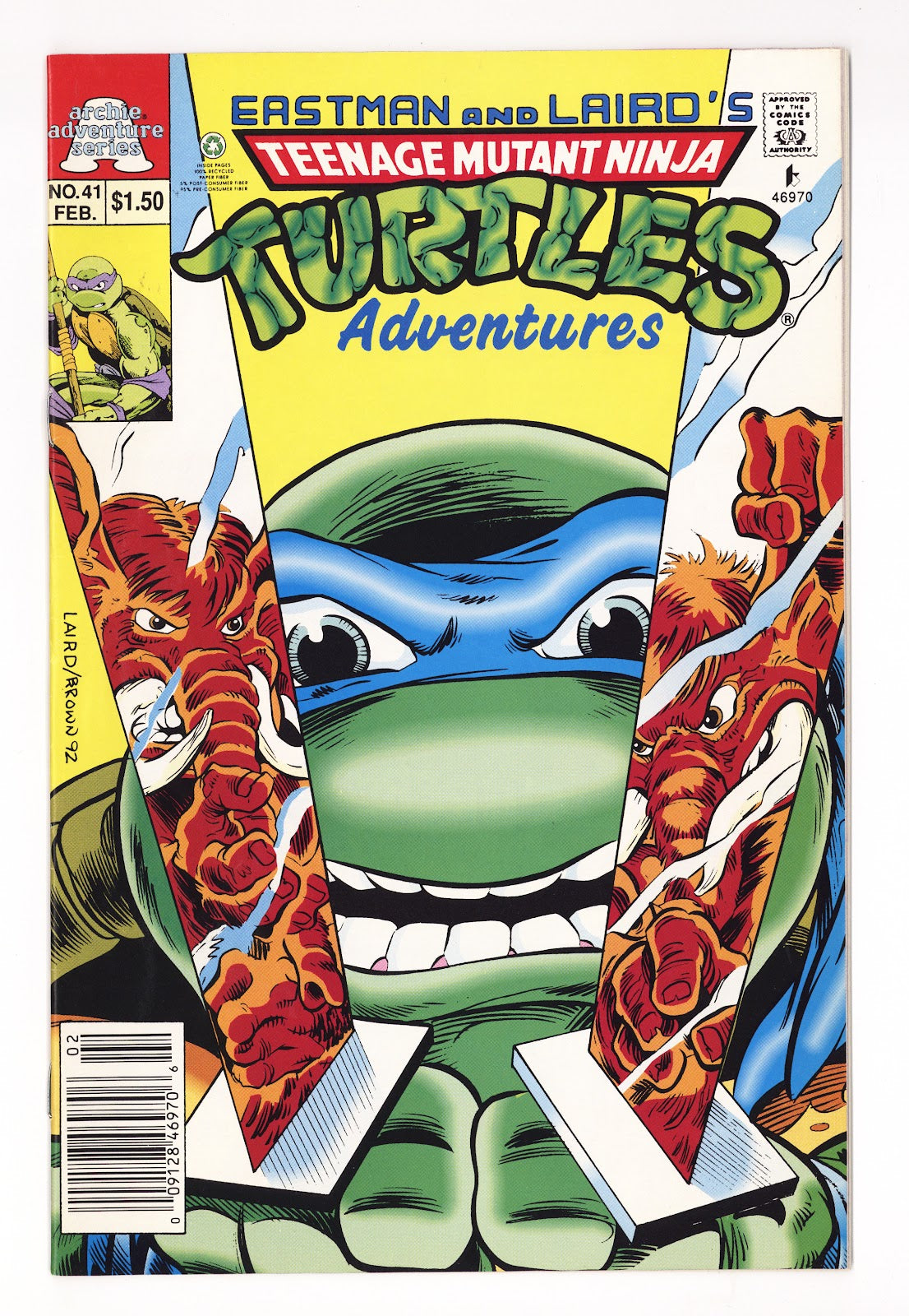 Teenage Mutant Ninja Turtles Adventures Vol 2 41  FN- (5.5)   (1993)   Canadian  