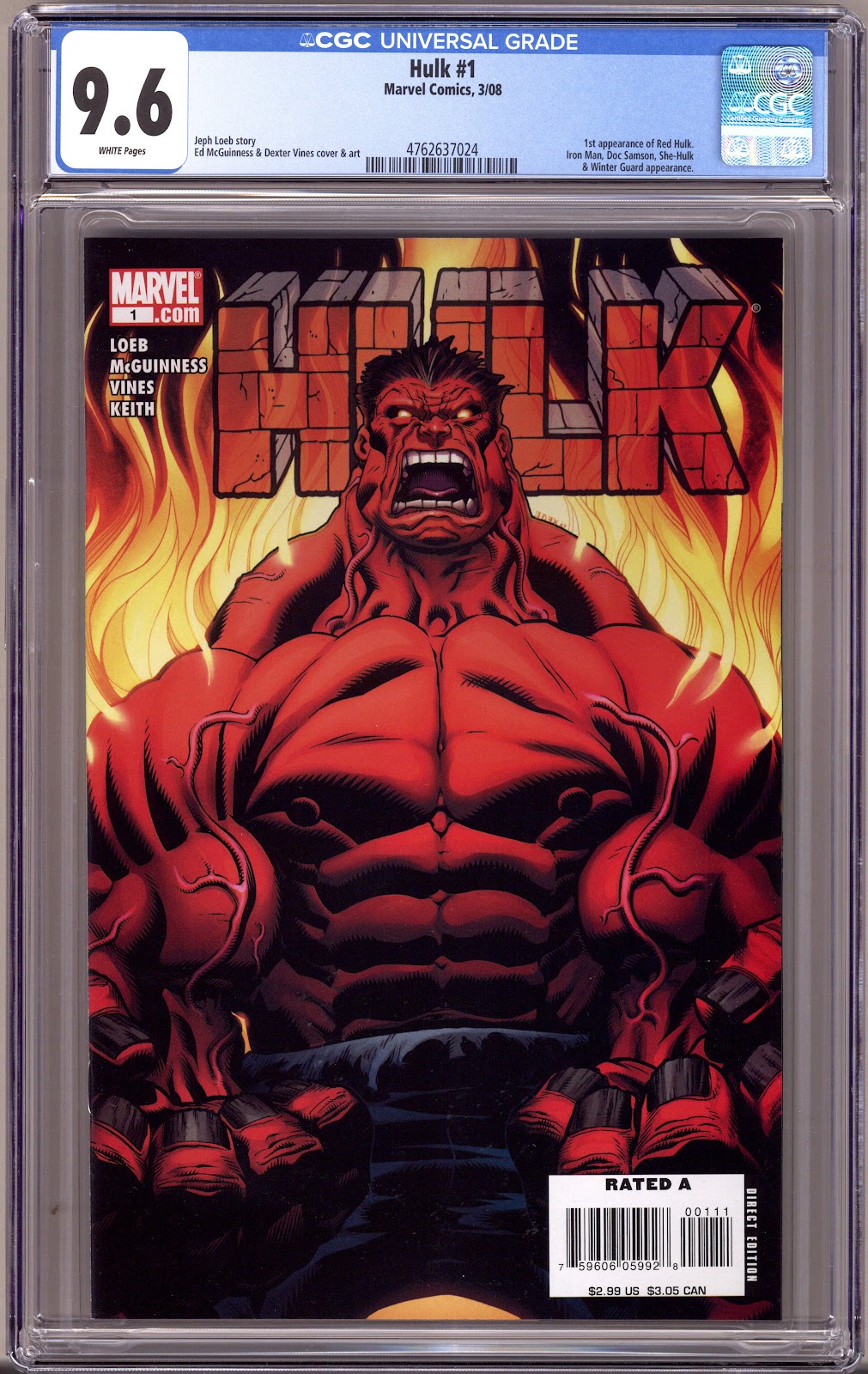 Hulk Vol 1 1 CGC 9.6 (NM+) (2008) 