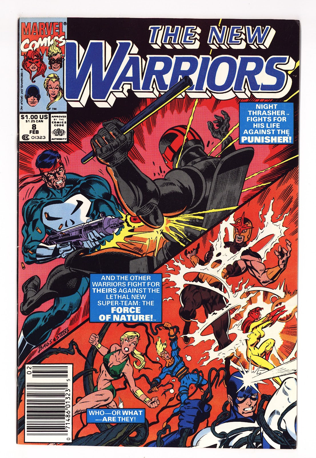 The New Warriors Vol 1 8 High Grade (1991) Newsstand 