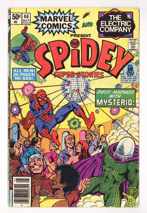 Spidey Super Stories 46 Very Low Grade Stamp Missing Back Cover (1980) Newsstand