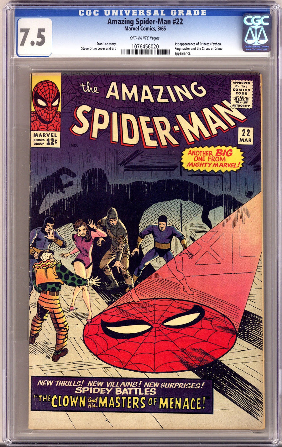 The Amazing Spider-Man Vol 1 22 CGC 7.5 (VF-)   (1965)