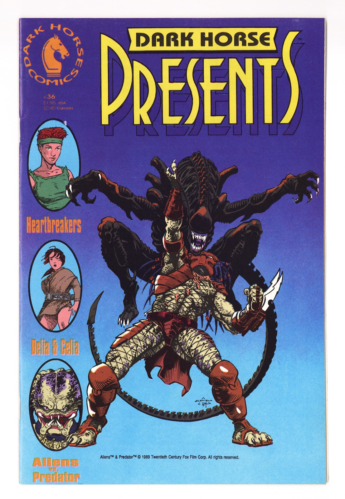 Dark Horse Presents Vol 1 36 Mid Grade (1990) Aliens Variant 