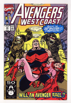 Avengers West Coast Vol 2 72  High Grade   (1991)   Direct