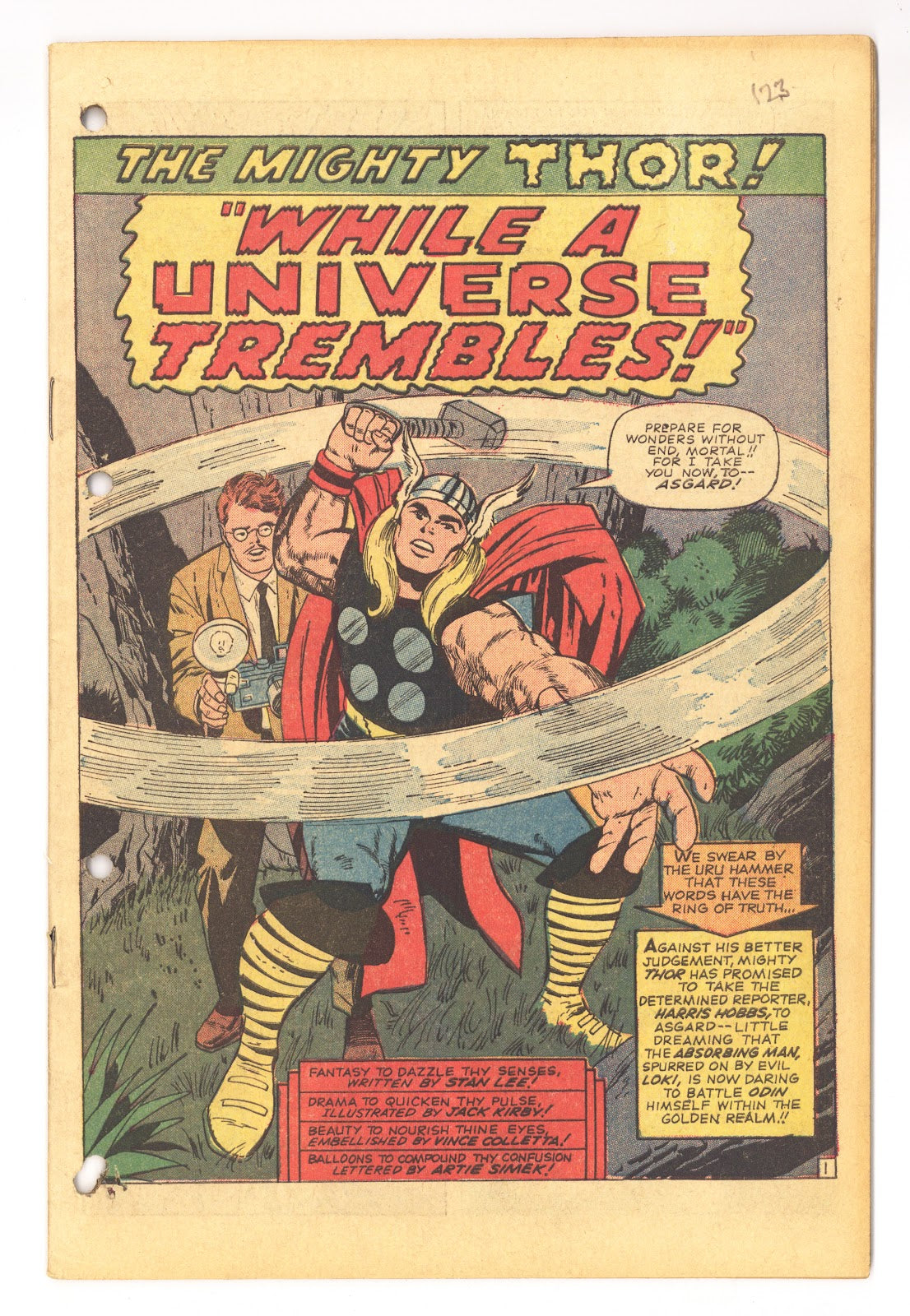 Journey into Mystery Vol 1 123 Coverless (1965) 