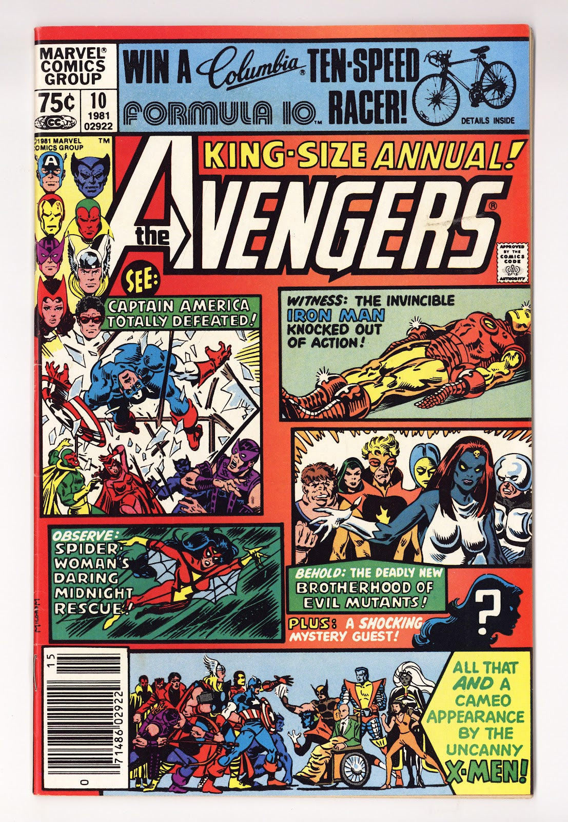 The Avengers Annual Vol 1 10 FN+ (6.5) (1981) Newsstand 