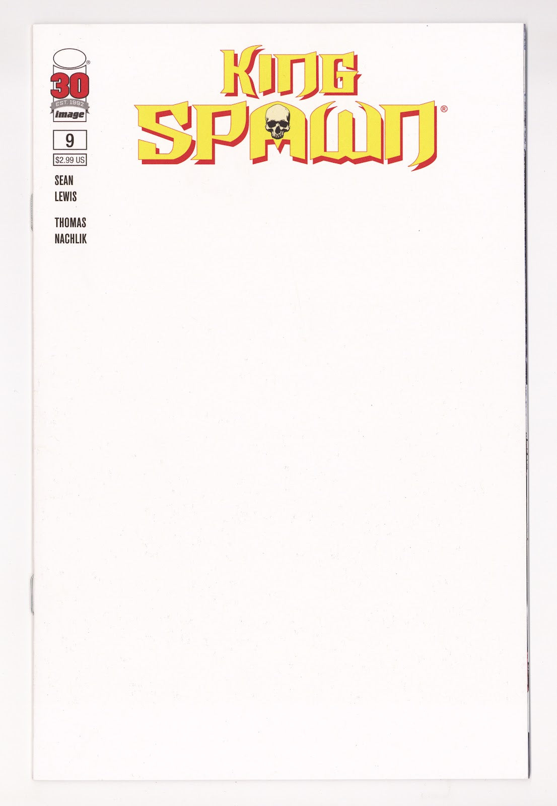 King Spawn 9 High Grade (2022) Blank Variant 