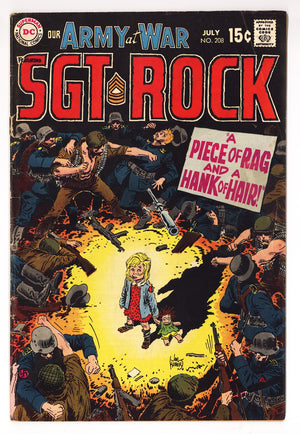 Our Army at War Vol 1 208  VG+ (4.5) Top Staple Detached  (1969)