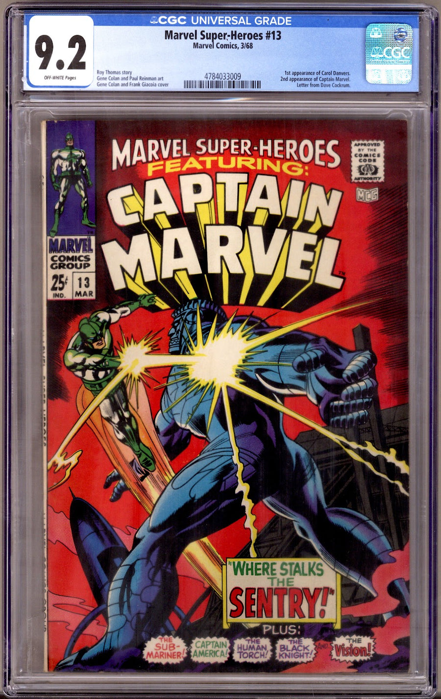 Marvel Super-Heroes Vol 1 13 CGC 9.2 (NM-)   (1968)