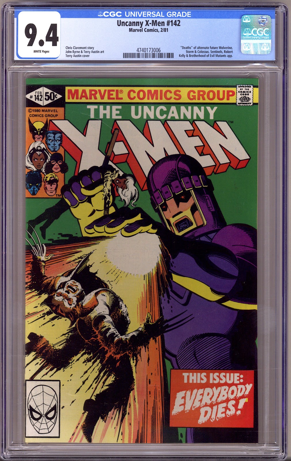 The Uncanny X-Men Vol 1 142 CGC 9.4 (NM) (1981) 