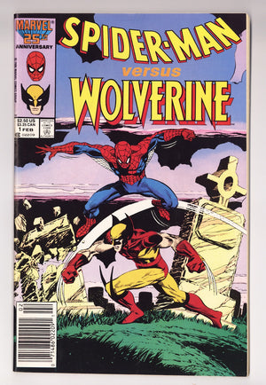 Spider-Man vs. Wolverine 1 FN (6.0) (1987) Newsstand
