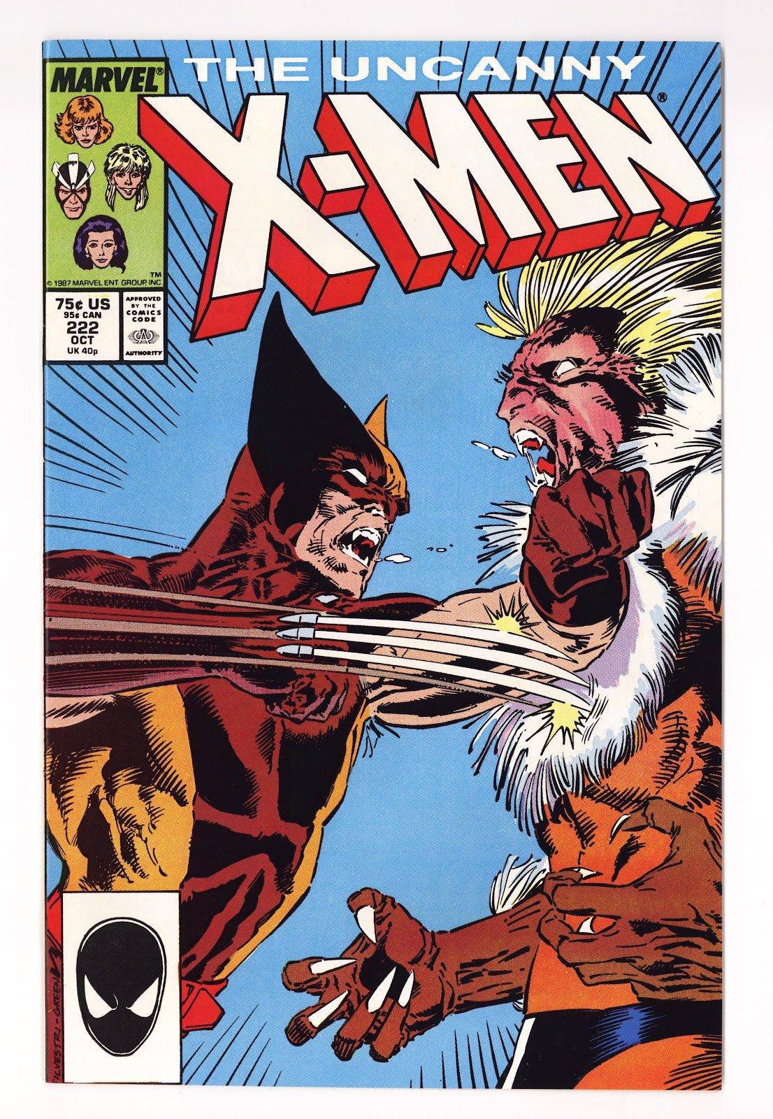 The Uncanny X-Men Vol 1 222  VF/NM (9.0)   (1987)     