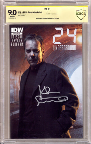 24 1 CBCS 9.0 (VF/NM) (2014) Photo Variant Signed x1 Cover Kiefer Sutherland