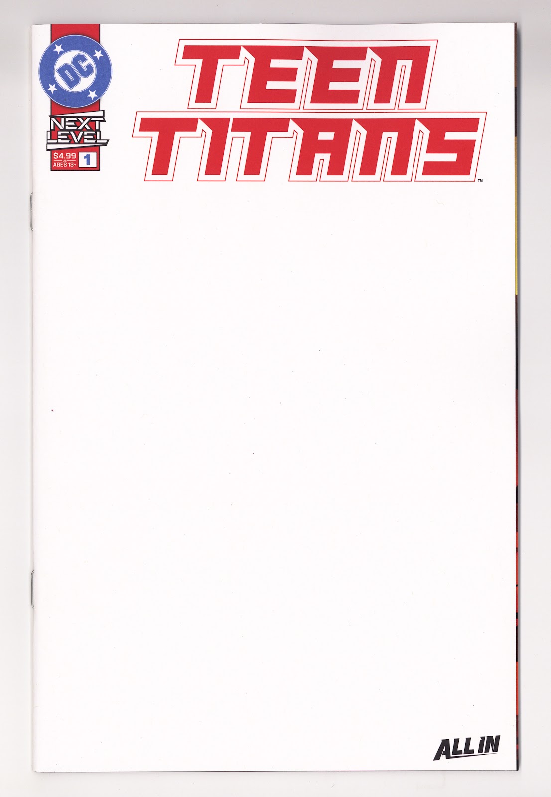 Teen Titans 1 Blank Variant (2026)