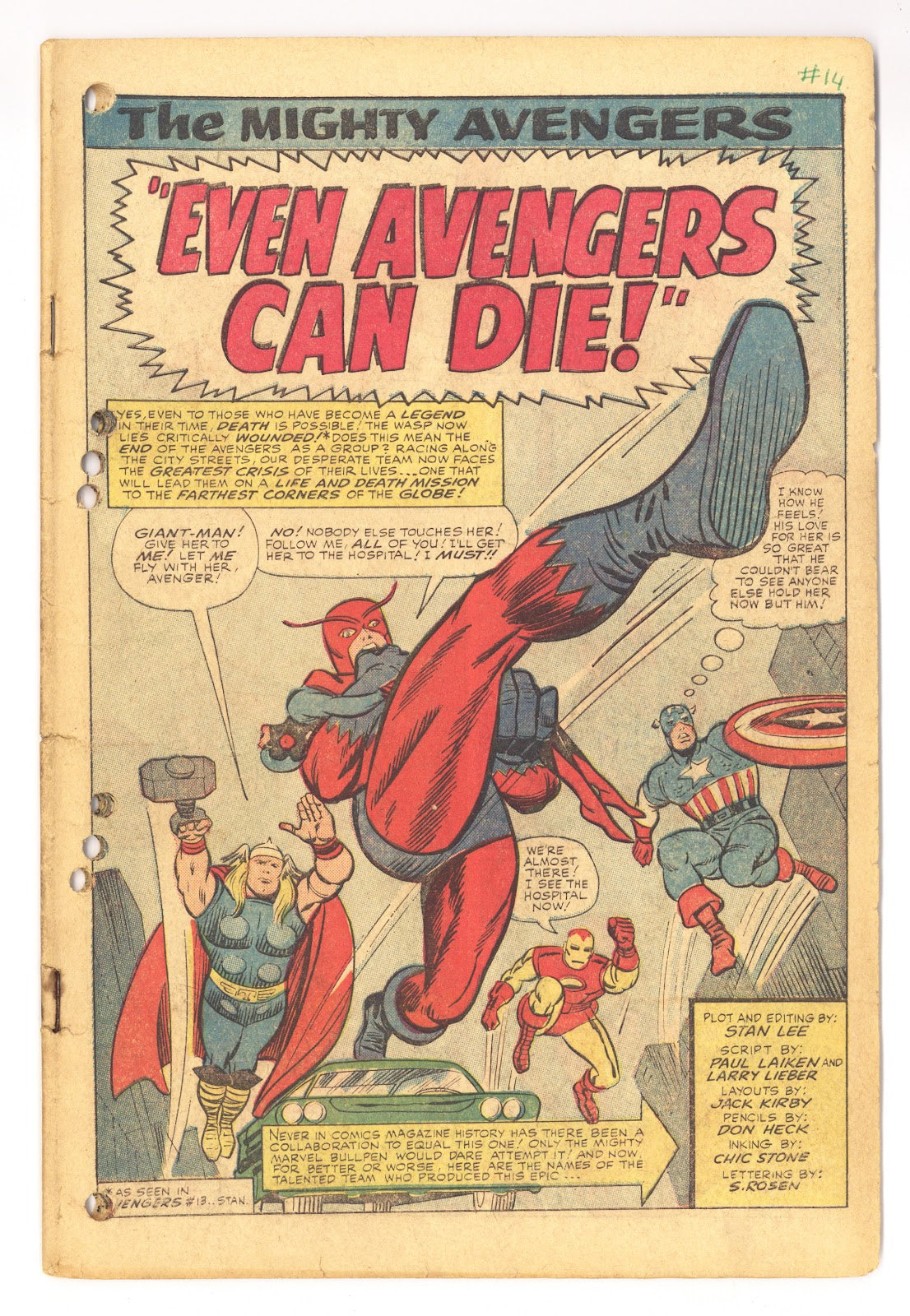 The Avengers Vol 1 14 Coverless (1965) 