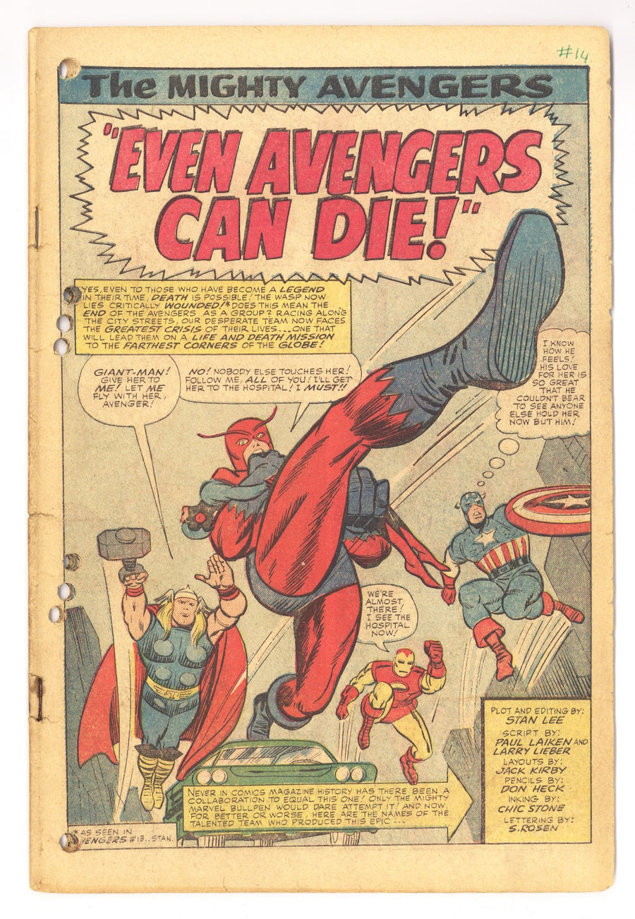 The Avengers Vol 1 14 Coverless (1965) 