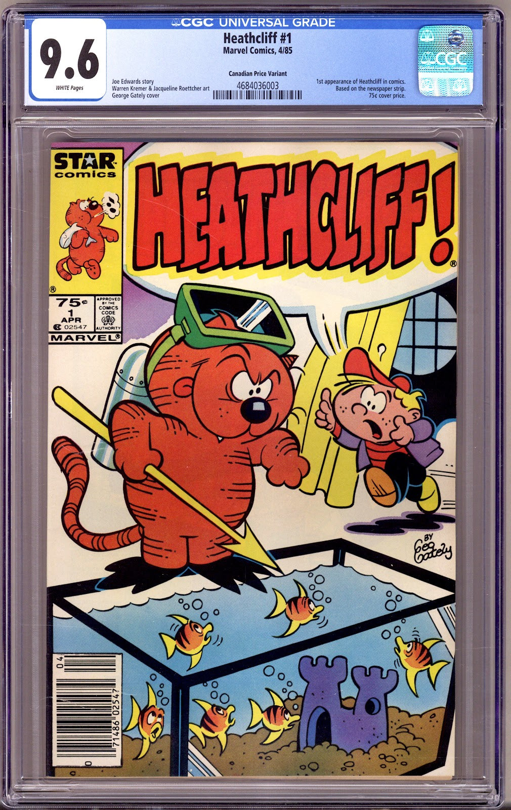 Heathcliff 1 CGC 9.6 (NM+) (1985) Canadian Price Variant 