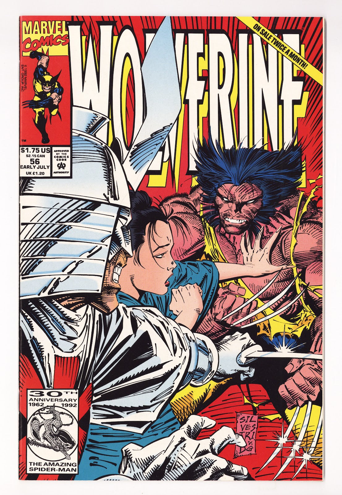 Wolverine Vol 2 56  High Grade   (1992)     