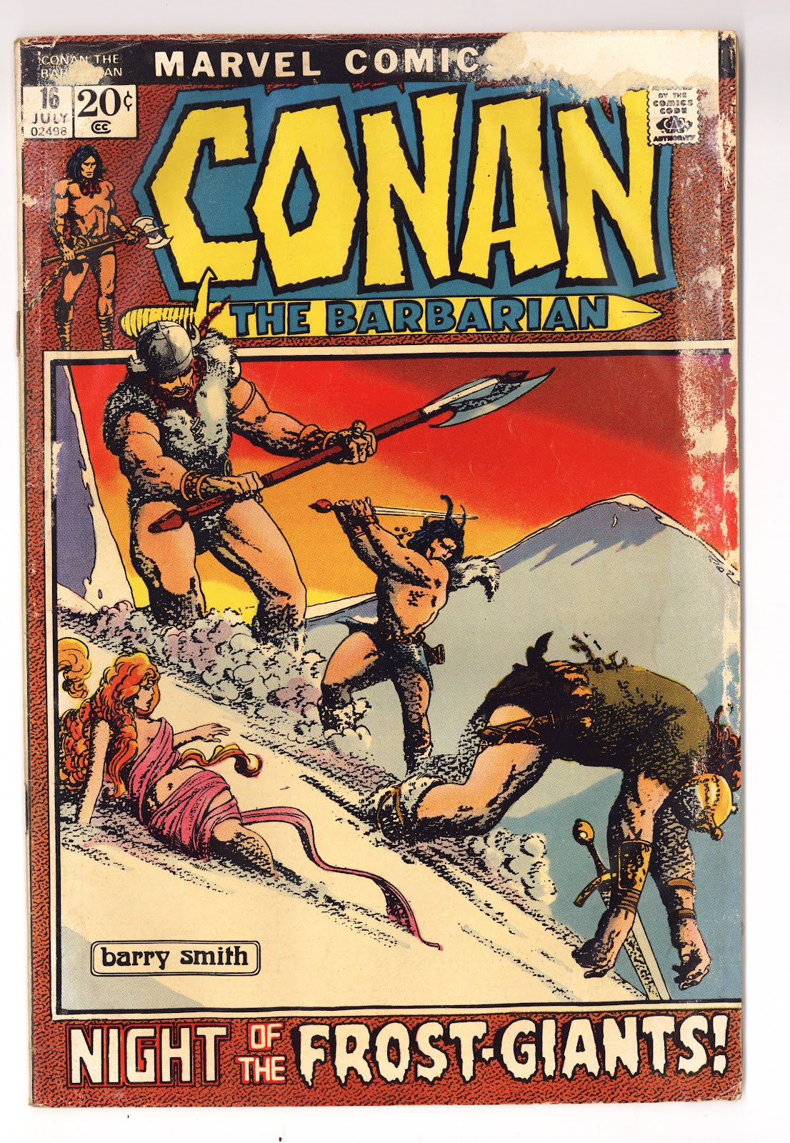 Conan the Barbarian Vol 1 16  Very Low Grade   (1972)