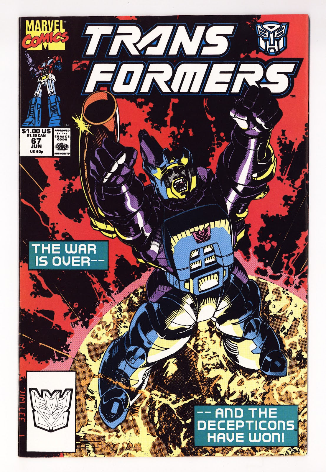 The Transformers Vol 1 67  VF/NM (9.0)   (1990)     