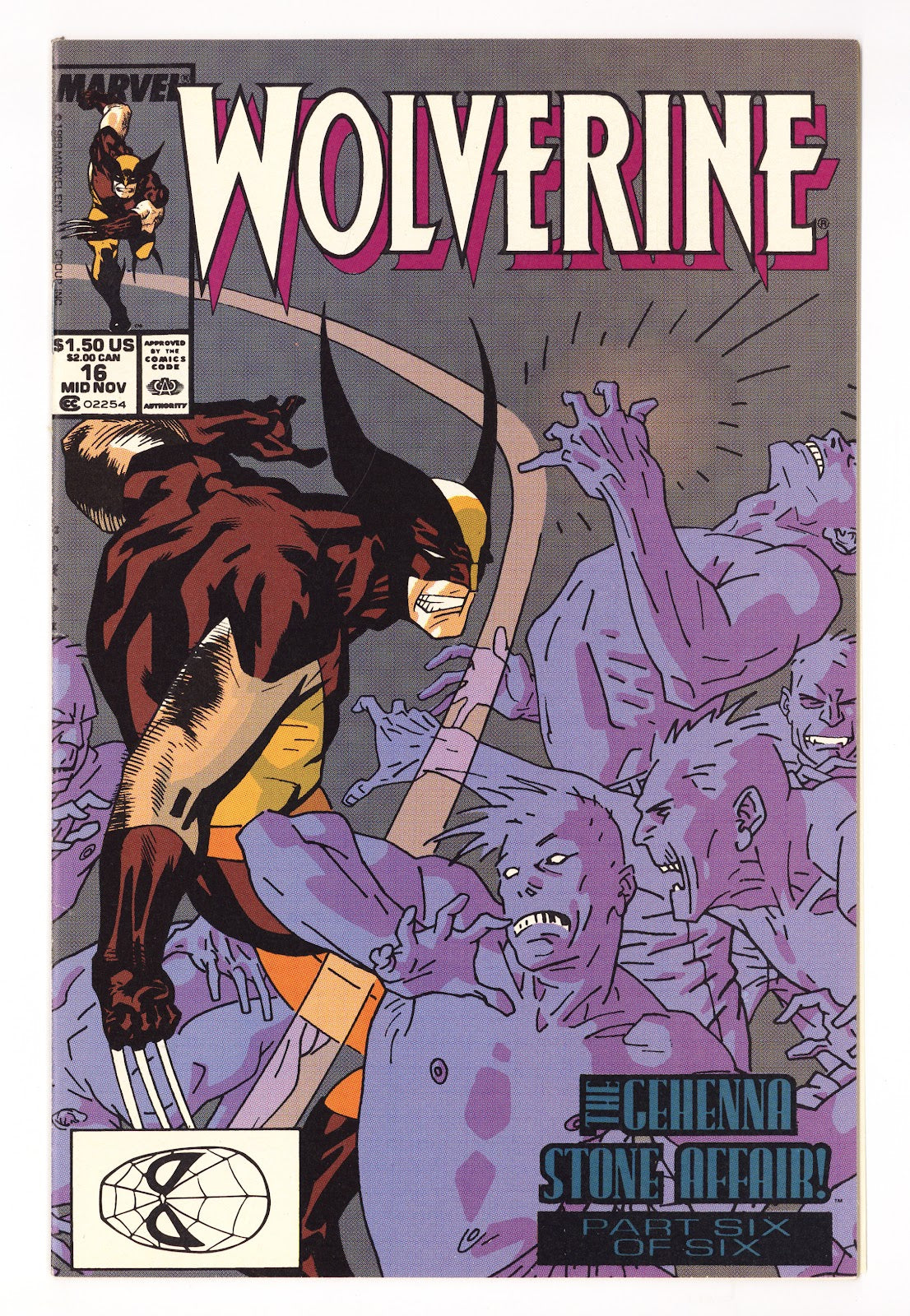 Wolverine Vol 2 16  High Grade   (1989)     