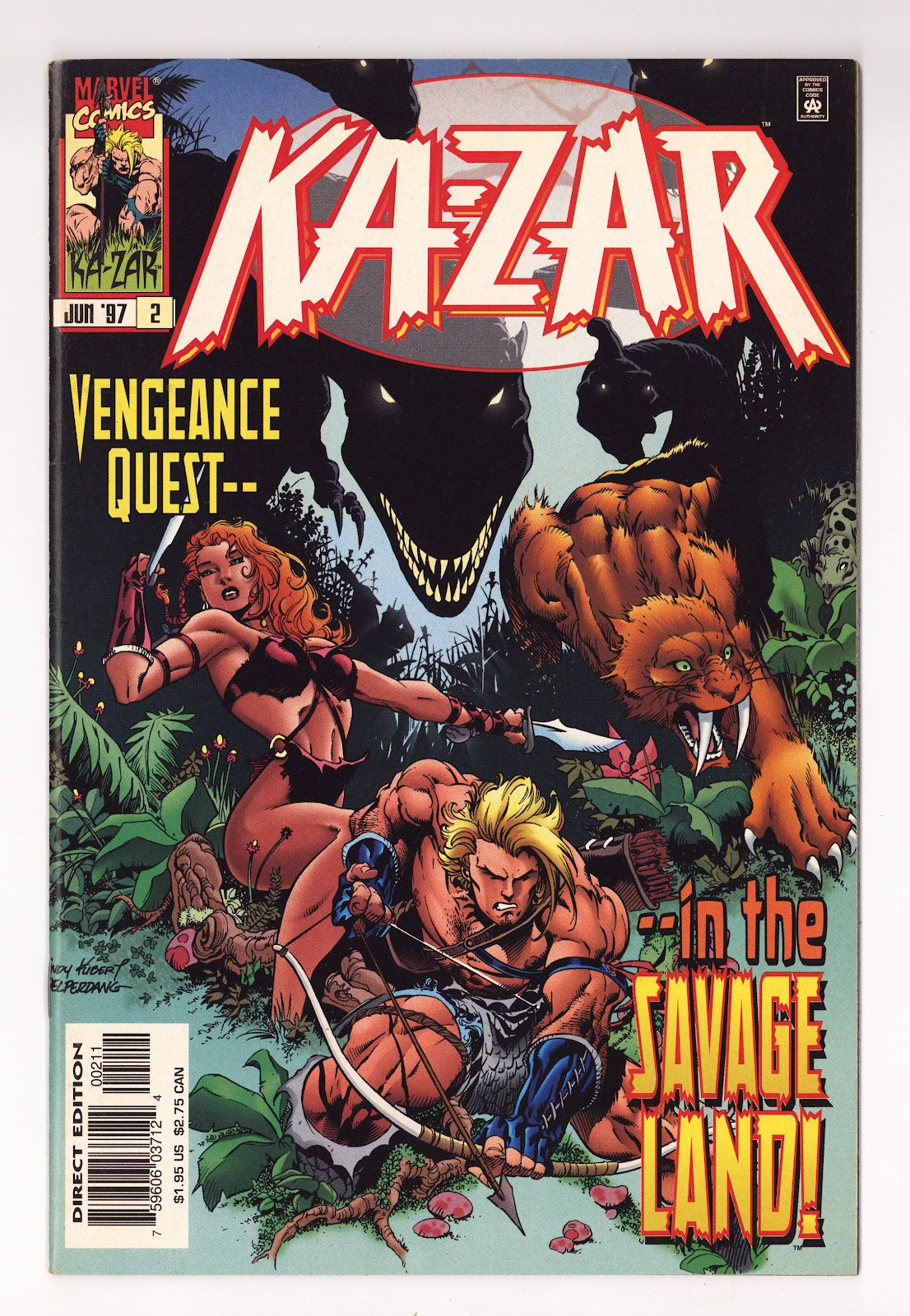 Ka-Zar Vol 4 2 High Grade (1997) Cover A - Direct Edition 