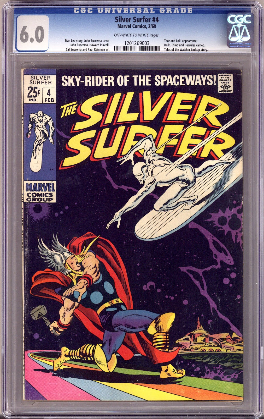 The Silver Surfer Vol 1 4 CGC 6.0 (FN)   (1969)