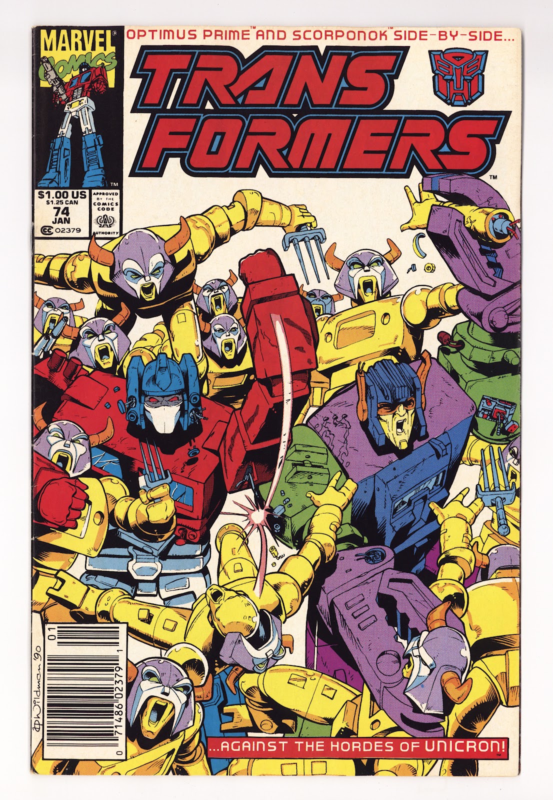 The Transformers Vol 1 74  VG (4.0)   (1991)   Newsstand  