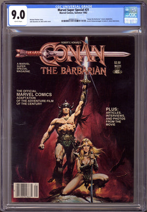 Marvel Super Special Vol 1 21 CGC 9.0 (VF/NM) Conan  (1982)