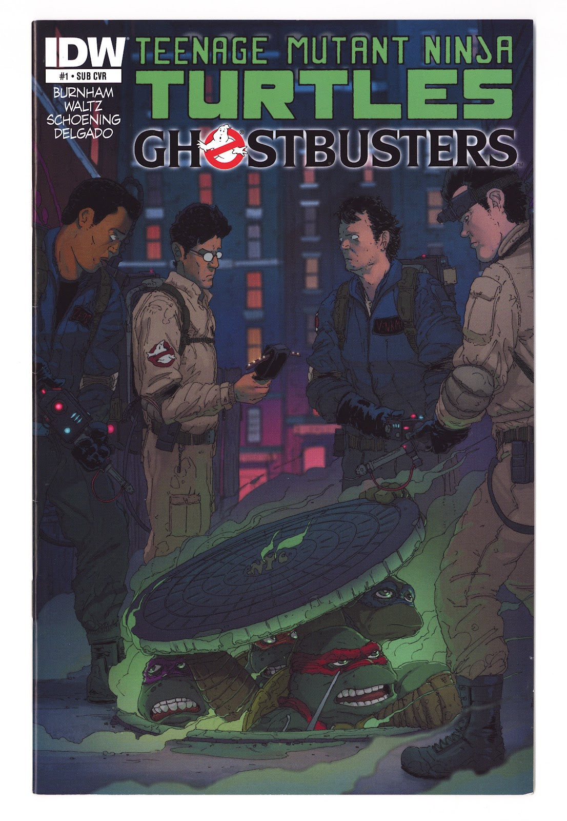 Teenage Mutant Ninja Turtles / Ghostbusters 1 Mid Grade (2014) Jones Variant 