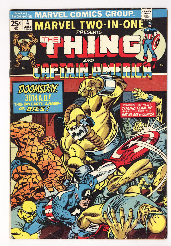Marvel Two-in-One Vol 1 4  Low Grade   (1974)