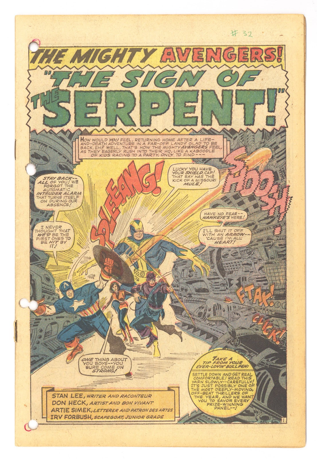 The Avengers Vol 1 32 Coverless (1966) 