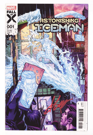 Astonishing Iceman 1 NM- (9.2) (2023) Lashley Variant Signed x1 Cover Ken Lashley