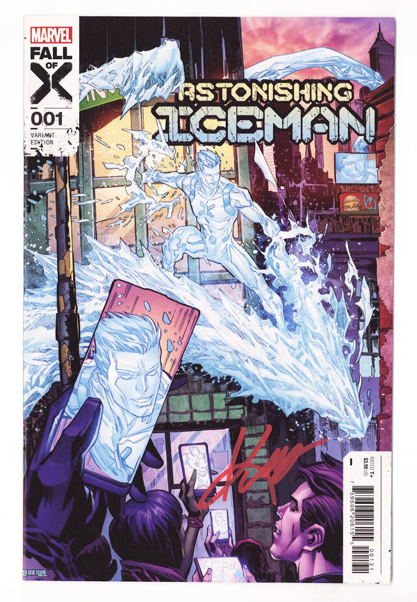 Astonishing Iceman 1 NM- (9.2) (2023) Lashley Variant Signed x1 Cover Ken Lashley