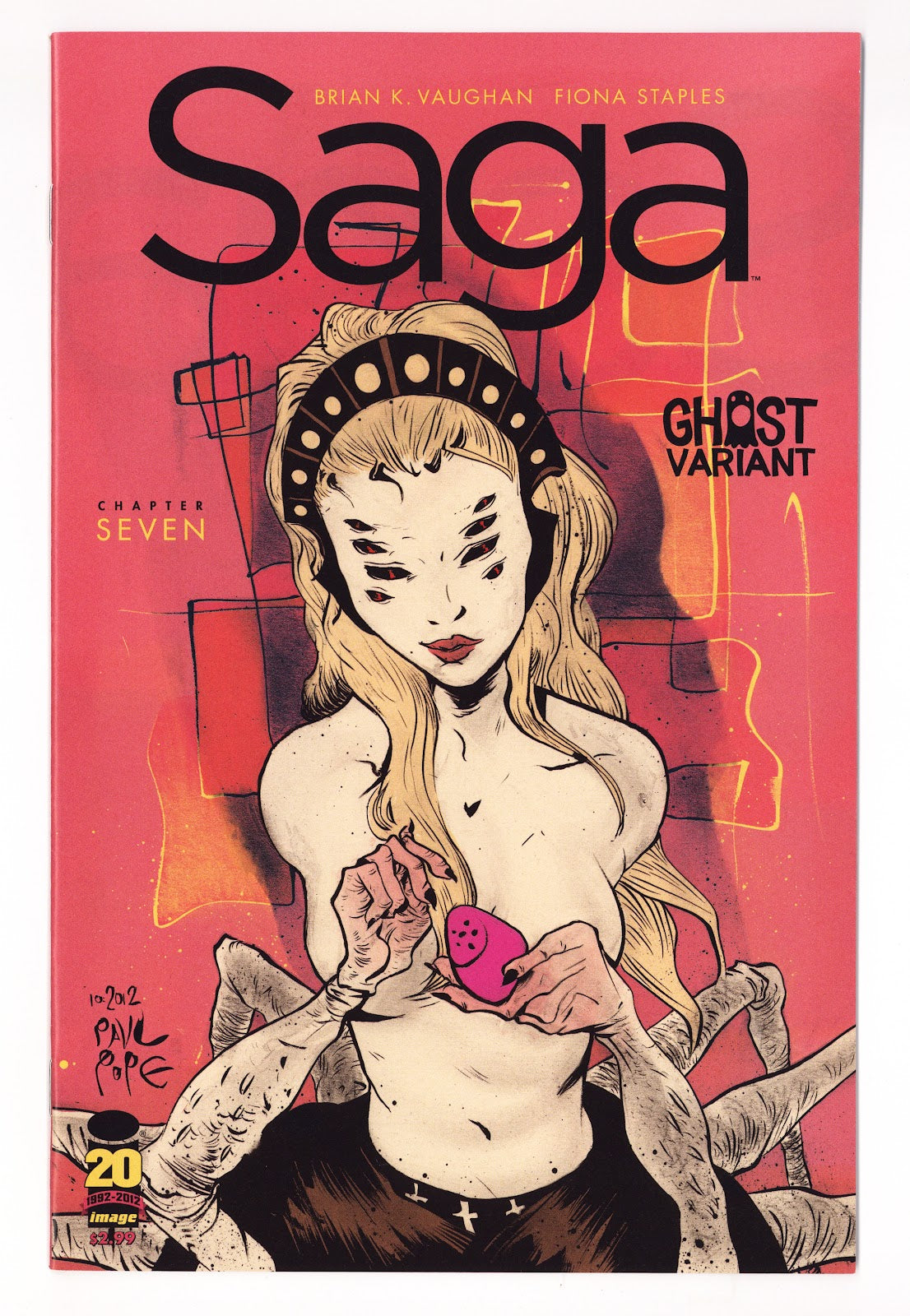 Saga   7  VF/NM (9.0)   (2012) Pope Ghost  Variant