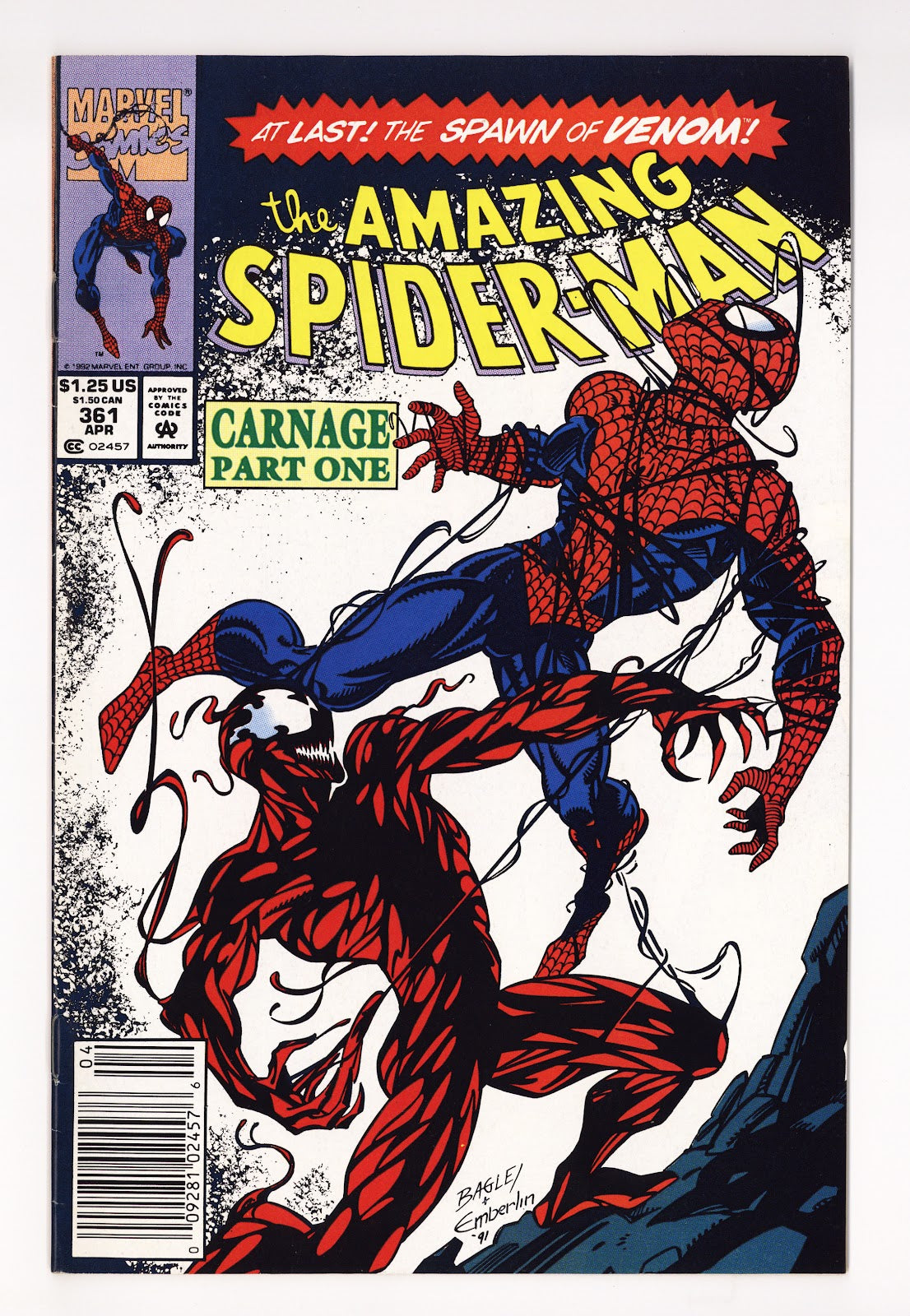 The Amazing Spider-Man Vol 1 361 VF (8.0) (1992) Newsstand 