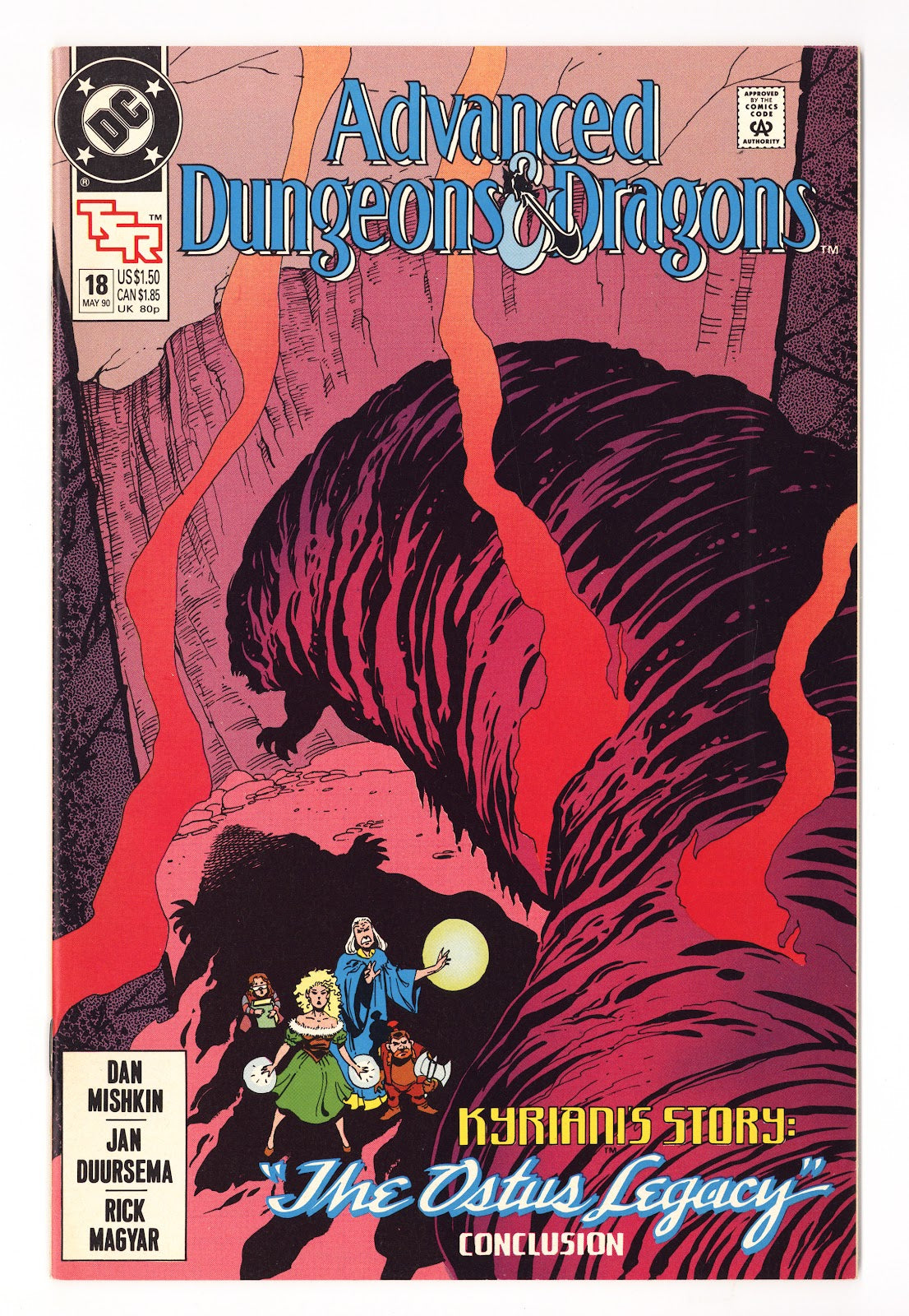 Advanced Dungeons & Dragons Comic Book 17 High Grade (1990) Direct 