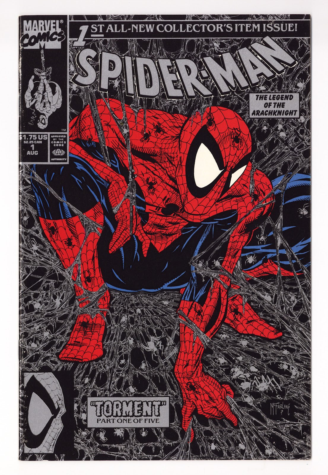 Spider-Man Vol 1 1 VF (8.0) (1990) Silver Variant 