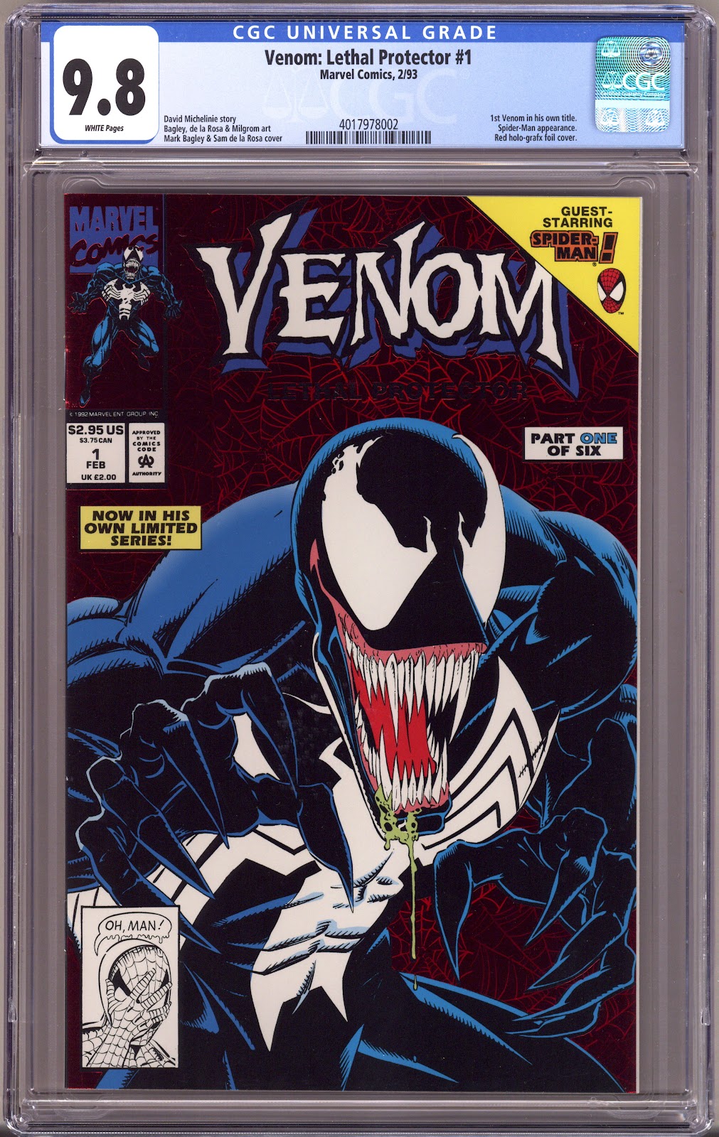 Venom: Lethal Protector Vol 1 1 CGC 9.8 (NM/M)   (1993)     