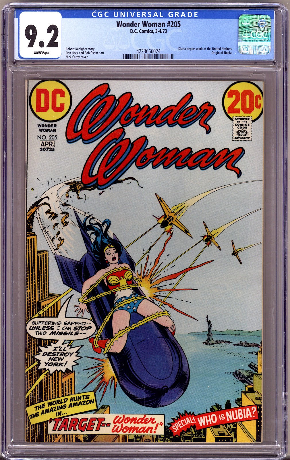 Wonder Woman Vol 1 205 CGC 9.2 (NM-) (1973) 