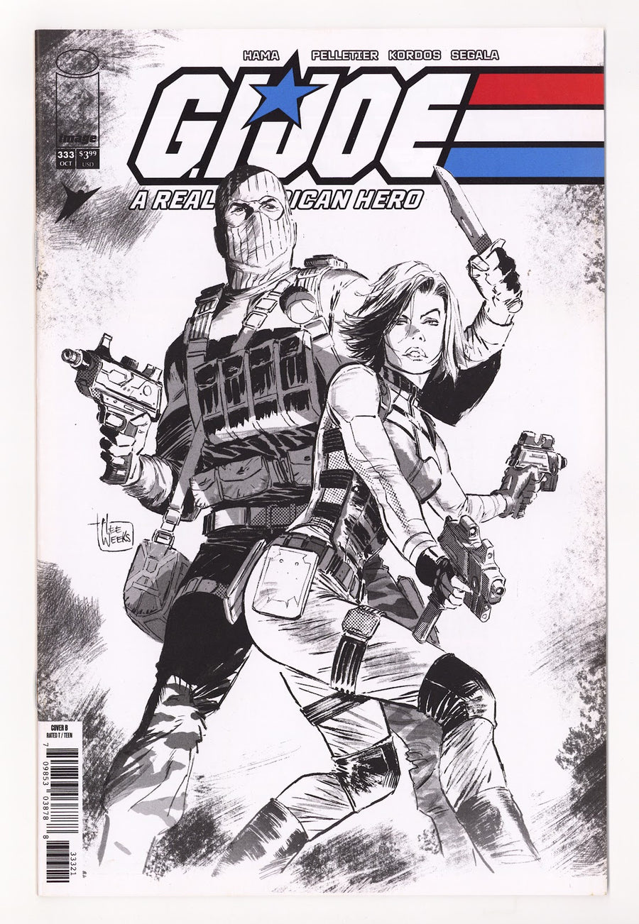 G.i. Joe a Real American Hero #333 Weeks B&W Variant