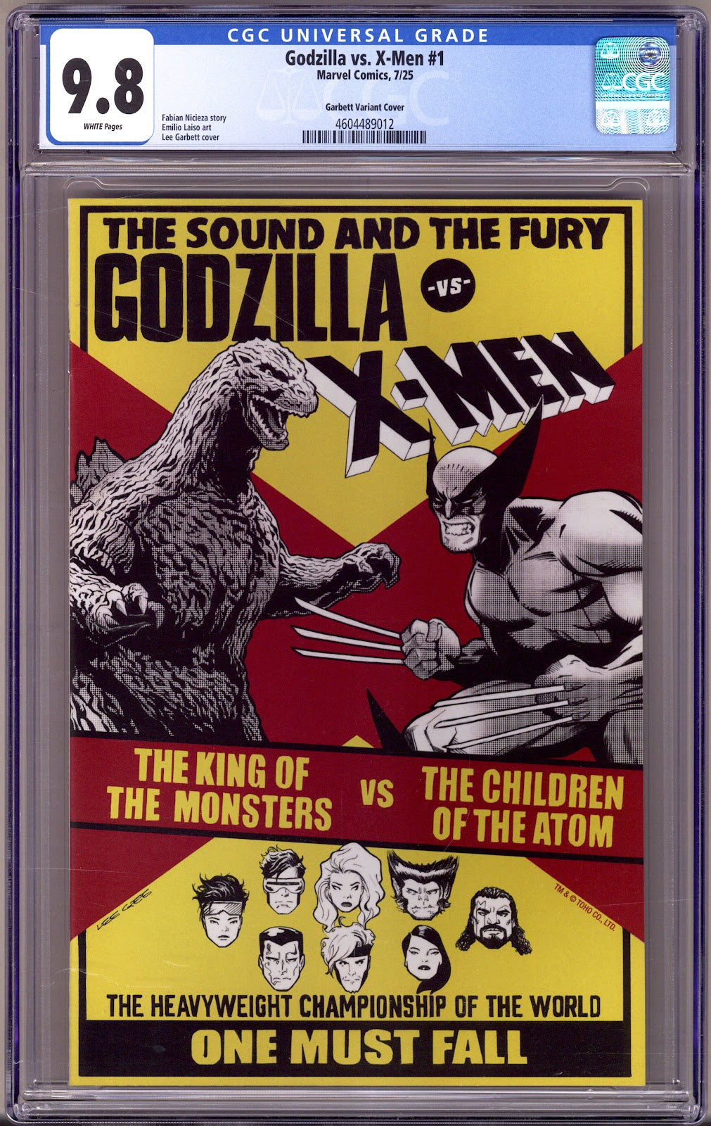 Godzilla vs. X-Men   1 CGC 9.8 (NM/M)   (2025) Garbett   Variant  