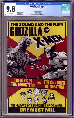 Godzilla vs. X-Men   1 CGC 9.8 (NM/M)   (2025) Garbett   Variant