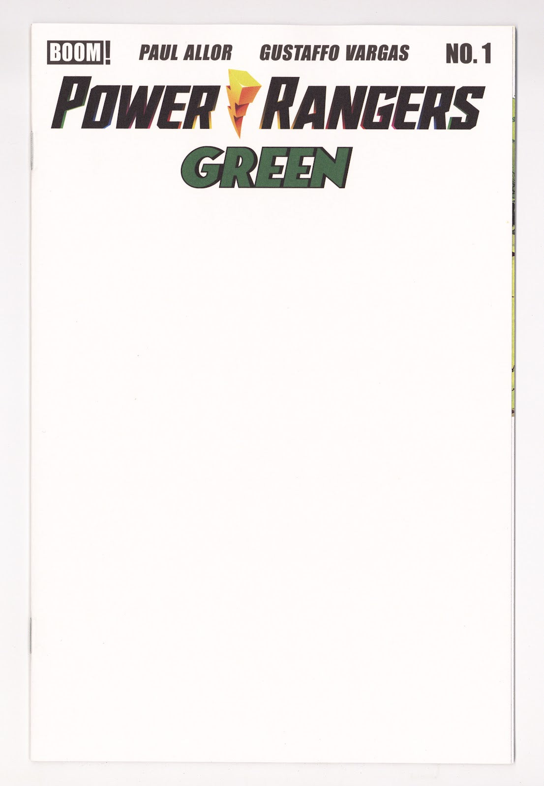 Power Rangers Green 1 Sketch Blank Variant (2026)