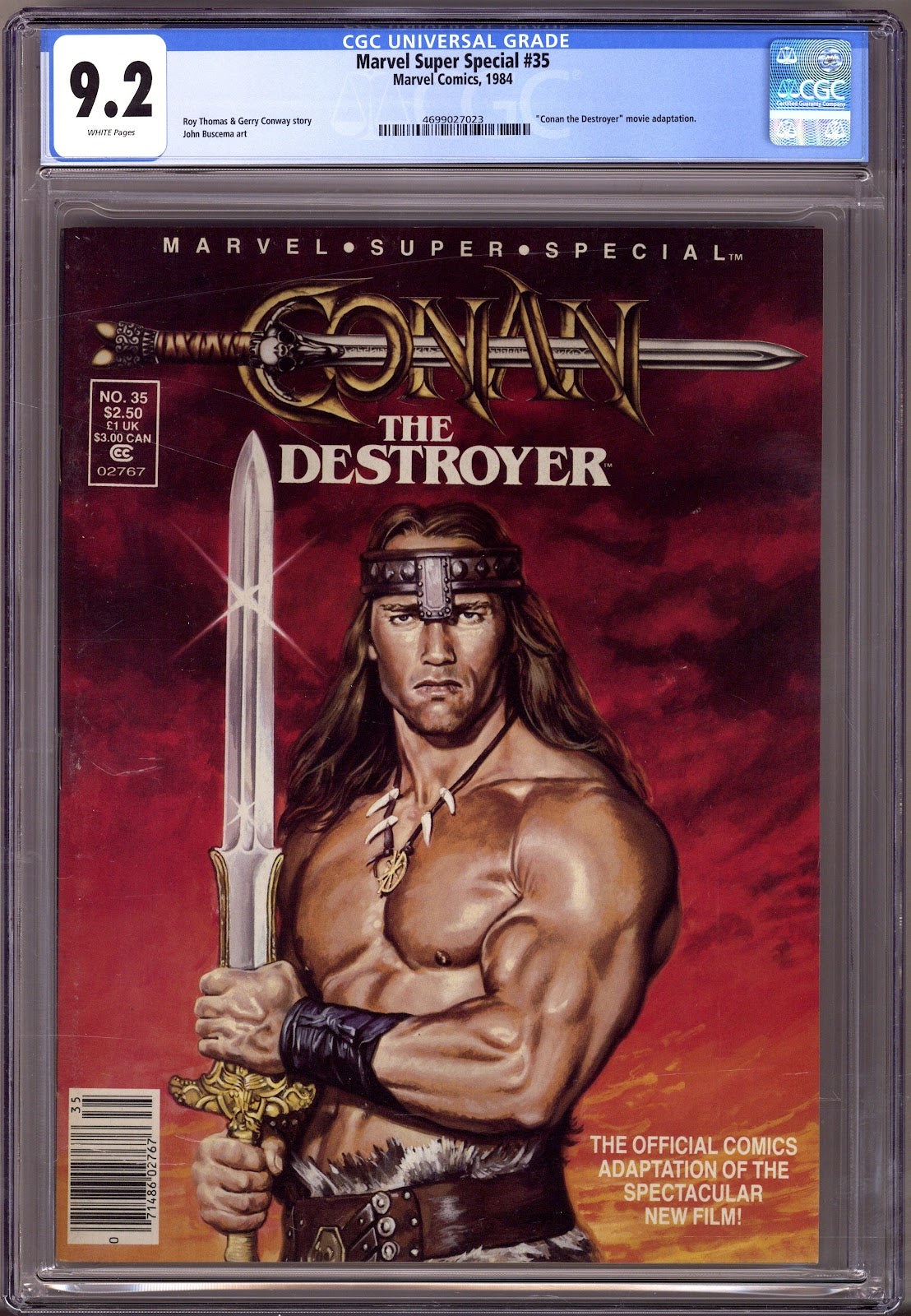 Marvel Super Special Vol 1 35 CGC 9.2 (NM-) Conan the Destroyer  (1984)     