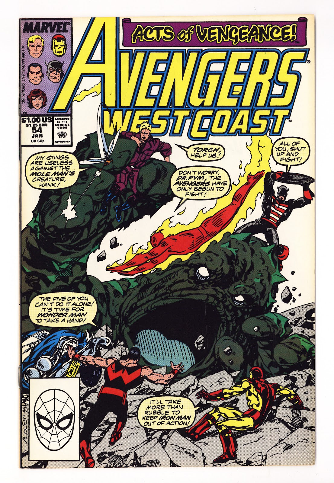 Avengers West Coast Vol 2 54  High Grade   (1990)   Direct  